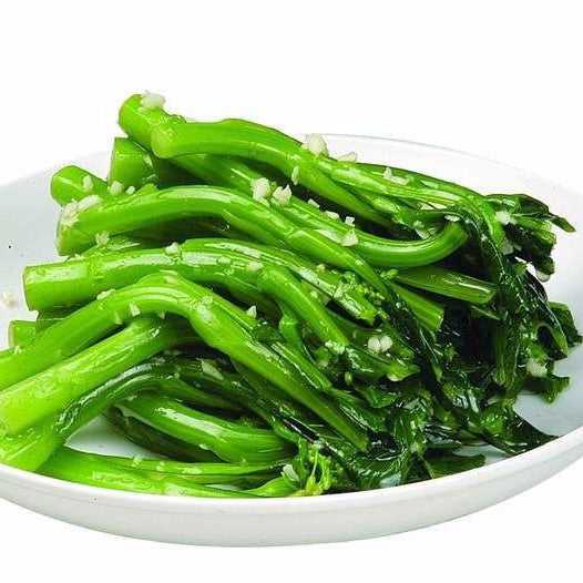 Stir-Fried Choy Sum With Minced Garlic - Restaurant PM